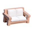 thumbnail image 1 of Miniature Furniture Model Mini House Scene Props Dollhouse Accessories Miniature Khaki Small Sofa, 1 of 9