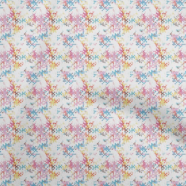 oneOone Tissu Rayonne Bleu Sarcelle Abstrait Matériel de Robe Tissu Imprimé Tissu au Mètre 56 Pouces de Large