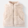 thumbnail image 2 of Boys And Girls' Jackets For Babies Children'S Winter Coats Fall And Spring Styles Inner Wear Thick Padding Thickened Cardigan Warm Top Suitable For 9M 6Y Old Boys Tops Beige 90/1 Y—2 Y, 2 of 7