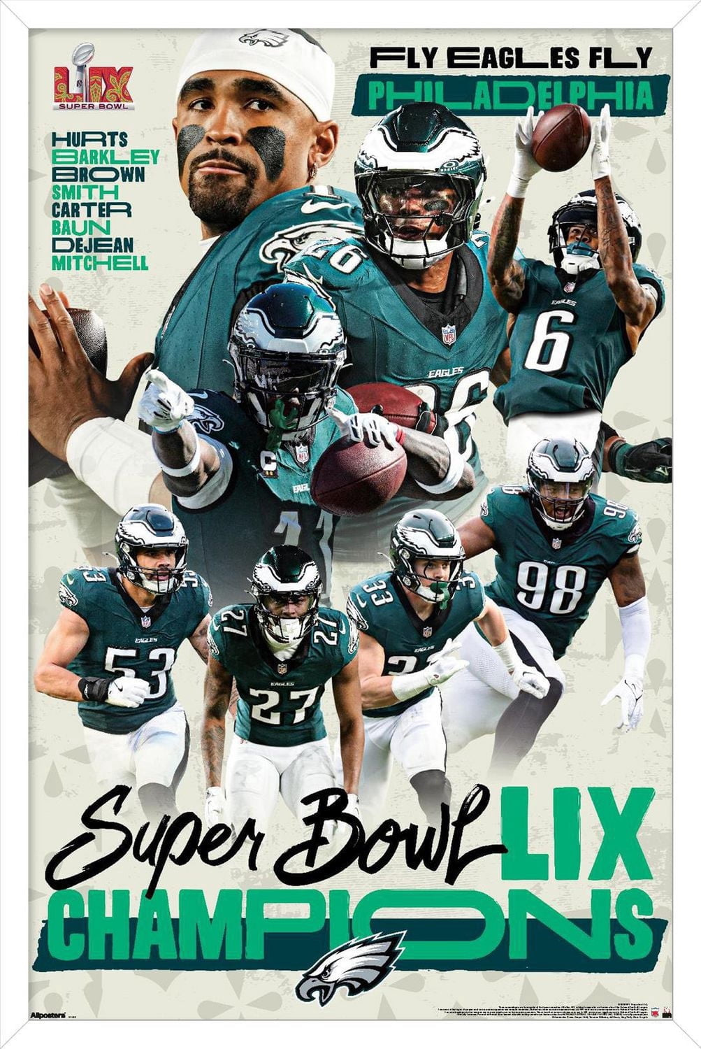 NFL Philadelphia Eagles - Champions du Super Bowl LIX