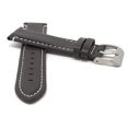 thumbnail image 2 of 24mm wide, Mens' Waterproof, Leather Watch Band Strap, Mat Finish, Stainless Steel Buckle, 2 of 7