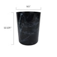 thumbnail image 4 of Mainstays 11.4 Litre Round Plastic Waste Can, Black Marble 1 Piece, 4 of 5