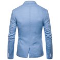 thumbnail image 3 of BOBOGOJP Men's Suit Jacket Dinner Party Prom Wedding Stylish Tuxedo (Light Blue,M), 3 of 4
