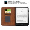 thumbnail image 3 of GSFY Case for Kindle Paperwhite (12th Generation, 2024), PU Leather Magnetic Closure Wallet Case Auto Sleep/Wake for 7 inch Kindle Paperwhite / Kindle Colorsoft Signature Edition 2024, Brown, 3 of 7