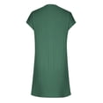 thumbnail image 3 of UPPADA Robe Midi d'Été pour Femme à Manches Courtes, à Volants, Imprimé Floral, Robe Soleil à Col en V Plongeant, Taille Haute, Courte et Fluide, Robe Maxi, Décontractée, Vacances, Robes d'Été, Robe Fleurie Verte, TG, 3 of 5