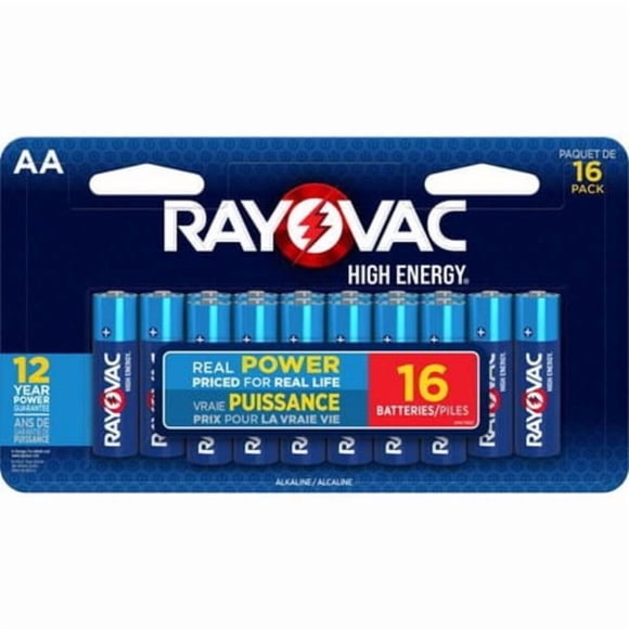 RAYOVAC Piles Alcalines AA à Haute Énergie