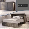 thumbnail image 1 of AFI Southampton Grand Lit Escamotable Coffre en Bois Massif avec Matelas, Gris, 1 of 18