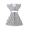 thumbnail image 1 of Ensemble de Vêtements à Rayures pour Bébé Fille Sans Manches + une Ligne, 1 of 5
