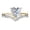 Gold, variant on Product Category Rings 2 Shaped Big Rhinestone Ring with Elegant Full Ring for Women