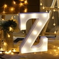 thumbnail image 2 of TopLLC Alphabet LED Letter Lights Light Up White Plastic Letters Standing Hanging A-M & on Clearance, 2 of 3