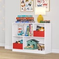 thumbnail image 4 of Kids Horizontal Bookcase with Cubbies – White, 4 of 5