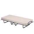 thumbnail image 4 of Patiojoy Folding Bed Frame Portable Guest Bed with Wheels & Memory Foam for Spare Bedroom Office Beige, 4 of 6
