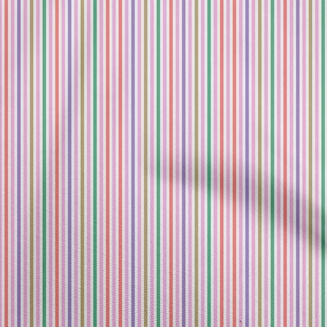 oneOone Polyester Spandex Pink Fabric Stripes Sewing Craft Projects Fabric Prints By Yard 56 Inch Wide