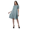 thumbnail image 4 of Moomaya Printed Loose A-Line Dress With Pockets Short Sleeve Dresses Women, 4 of 4