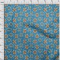 thumbnail image 4 of oneOone Cotton Flex Medium Blue Fabric Asian Kilim Craft Projects Decor Fabric Printed By The Yard 40 Inch Wide, 4 of 5