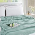 thumbnail image 3 of HTOOQ Couverture Jetée Décorative en Tricot avec Franges, Douce et Confortable, Couverture à Pompons pour Canapé, Sofa, Lit (Vert Pâle, 5HTOOQ x6HTOOQ ), 3 of 7