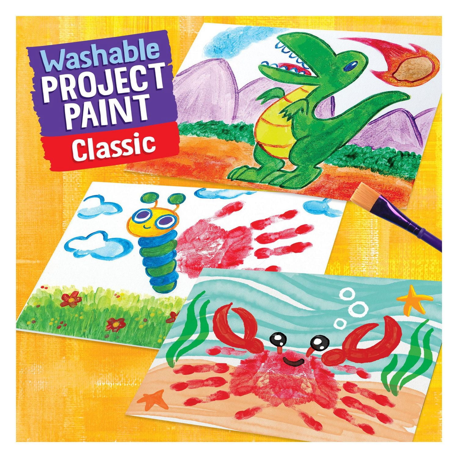 10 pots de peinture lavable Crayola
