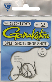 Hameçon Split Short/Drop Shot Gamakatsu Gr. 2, NS Black