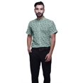 thumbnail image 1 of BESTMAN Casual Printed Shirts For Men Slim Fit Button Down Short Sleeve Shirt, 1 of 5