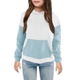 thumbnail image 2 of Chandail en Molleton pour Filles Rabais Chemise pour Enfants T-Shirt à Manches Longues à Motif T-Shirt Imprimé Col Rond Hauts Courts Convenant aux Garçons et aux Filles Âgés Chandail à Capuchon Chandail en Molleton pour Filles Bleu Ciel 11T, 2 of 3