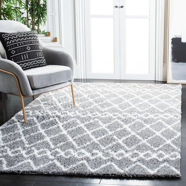 SAFAVIEH Berber Avery Tapis Géométrique Shag