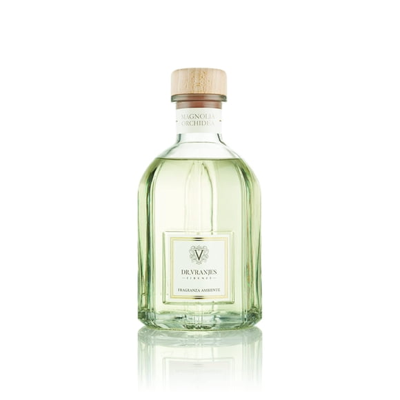 Dr. Vranjes - Magnolia Orchidea 250 ml Diffuser + Double Pack of White Sticks (3 Pieces Bundle) - Luxury Home Fragrance Made in Italy Main Scent Floral: Magnolia and Orchid.