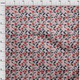 thumbnail image 4 of oneOone Velvet Red Fabric Floral Sewing Craft Projects Fabric Prints By Yard 58 Inch Wide, 4 of 4