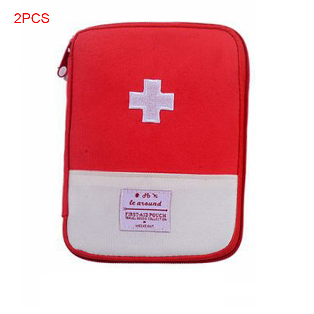 2 Pieces Medical Bag Emergency Survival First Aid Kit . Bag Home Travel Camping