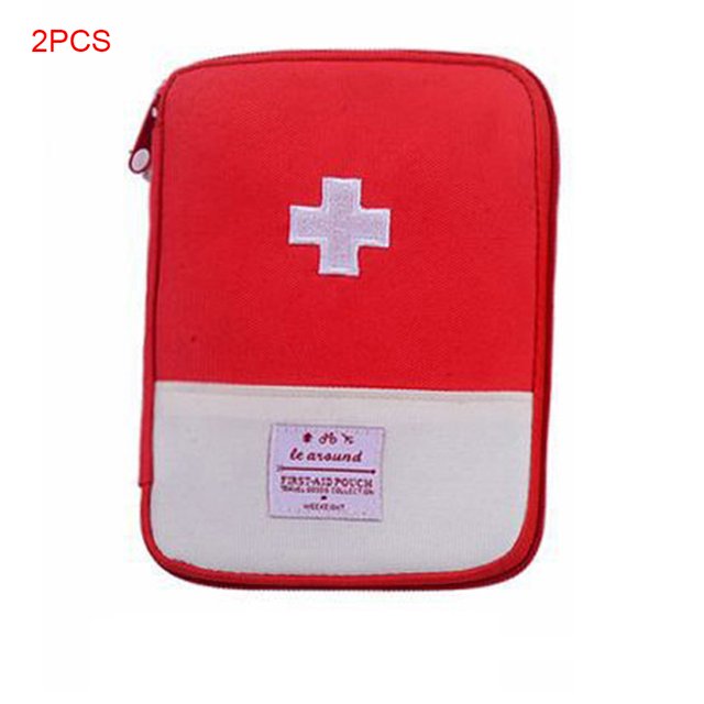 2 Pieces Medical Bag Emergency Survival First Aid Kit Bag Home Travel Camping