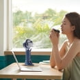 thumbnail image 3 of Portable Fan Rechargeable,Rechargeable Fan Portable Portable Misting Fan Usb Rechargeable Refrigeration Conditioner 3-Speed Airflow Suitable for Travel Home Office and Bedroom Fans for Home, 3 of 6