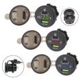 thumbnail image 3 of QC 3.0 Dual USB Car Fast Charger Socket Power Outlet LED Voltmeter Waterproof, 3 of 4