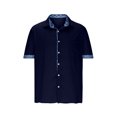 thumbnail image 2 of EGNMCR Chemise Décontractée pour Homme à Manches Courtes, Col à Revers, Couleurs Contrastantes, Blouse T-shirt à Col Rabattu, 2 of 5