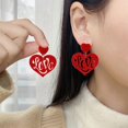 thumbnail image 3 of Eoozwa Boucles d'Oreilles Cœur de la Saint-Valentin Rouges en Plastique Légères pour Souper Romantique Rendez-Vous Bijou Mode Cadeau, 3 of 6