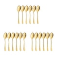 thumbnail image 3 of Youkk Ensemble de 6 Pcs Cuillères de Service Durables en Acier Inoxydable Ensembles pour Acier Inoxydable Durable Ensemble Cuillères en Acier Inoxydable Doré 3Ensemble, 3 of 6