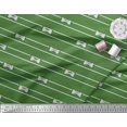 thumbnail image 2 of Soimoi Green Rayon Crepe Fabric Bow & Stripe Decor Fabric Printed Yard 46 Inch Wide, 2 of 5