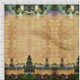 thumbnail image 2 of Soimoi Moss Georgette Fabric Peacock Panel Fabric Prints by Yard 42 Inch Wide, 2 of 3