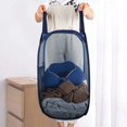 thumbnail image 5 of Jinsinto Laundry Hamper [2 Pack] Collapsible Pop Up Mesh Laundry Basket Laundry Bag Collapsible Laundry Hamper with Handle, Blue, 5 of 5