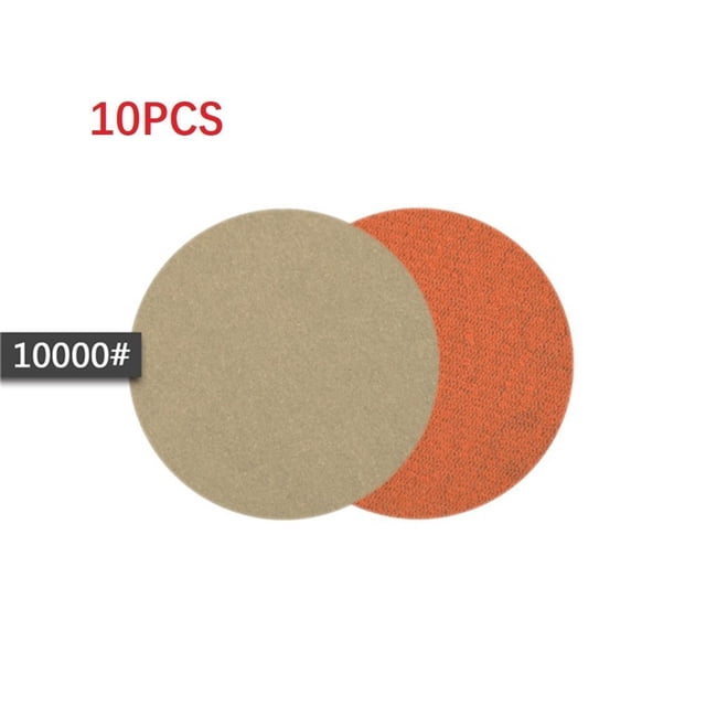 MYG 10PCS 3 Inch Silicon Carbide Sanding Discs Wet/Dry Sanding Sandpaper 240-10000#