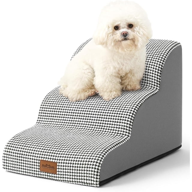 Dog Stairs for Small Dogs .” H Pet Step with Leakproof Cover High Density Foam Cat Ramp for Couch Sofa or Chair Lightweight Durable Comfort .x.x Step