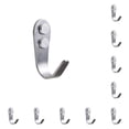 thumbnail image 1 of Xingzhi 10 Pieces Stainless Steel Clothes Hanger Punch-free Self-adhesive Replacement Waterproof Anti-rust Hook Rack Large Small 3mm, 1 of 6