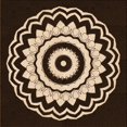 thumbnail image 1 of Ahgly Tapis d'Intérieur Lavable en Machine Carré Transitionnel Cuivre Clair Or, 5 Pieds Carré, 1 of 7