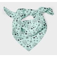 thumbnail image 3 of Bimba Green Star & Snowflakes Text Printed Pure Silk Scarf For Hair Neck Head Bandanas For Women 40 x 80 Inches, 3 of 6