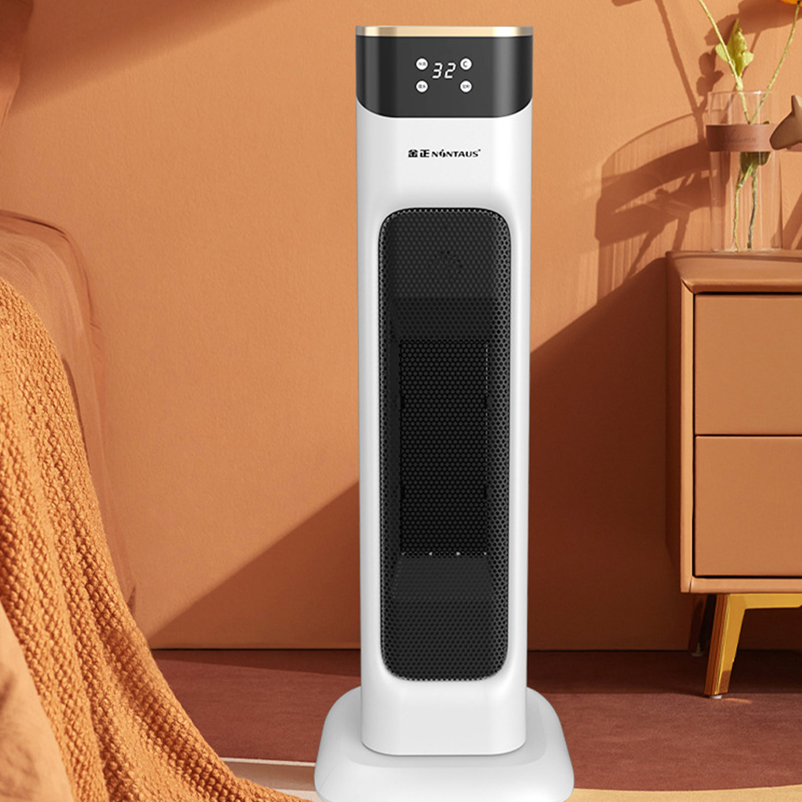 Vggrvlo Space Heater 1500W Portable Electric Heaters for Indoor Use Safe Quiet Room Heater 9.5ft/s Portable Electric Heaters for Bedroom, Office and Indoor Use