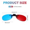 thumbnail image 2 of 4pcs Red Blue/Cyan 3D Clip-on Glasses, 3D Viewing Glasses Hanging Frame Round, 2 of 7