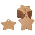 thumbnail image 3 of Star Gift Tags200PCS Paper Gift Tags with String Black Kraft Hang Tag with Feet Natural Jute Twine, 3 of 4