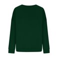 thumbnail image 3 of EGNMCR Chandail pour Femmes d'Hiver Coupe Ample Décontracté à Manches Longues Mode Col Ras du Cou Chandails Surdimensionnés Chandail à Enfiler pour Femmes, 3 of 6