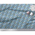thumbnail image 2 of Soimoi Blue Poly Georgette Fabric Diamond & Triangle Geometric Decor Fabric Printed Yard 52 Inch Wide, 2 of 2