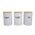 thumbnail image 1 of Set Of 3 Coffee Tea Canister Kitchen Storage Jars With Lid And Name Marker Flour Container Airtight Food Organizer, 1 of 7