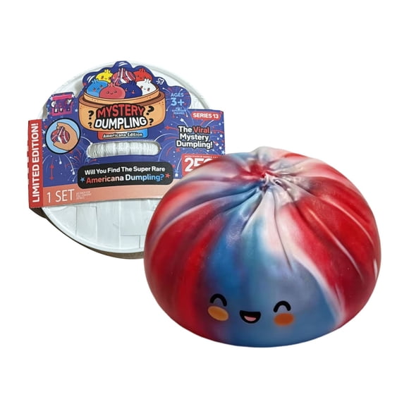 Anewi Dumpling Squishy Fidget Toy, Hollow Plastic Press and Pop Squeeze Stress Relief Sensory Toy, Mystery Box Glitter Dumpling Stress Ball, Slow Rising Squeezable Toy