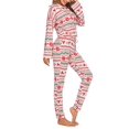 thumbnail image 2 of Ensemble de Pyjamas pour Femmes Manches Longues Noël Flocon de Neige Doux Imprimé Vêtements de Maison, 2 of 9
